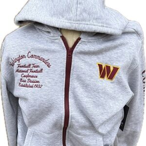 NFL Gray and Burgundy Washington Commanders Hoodie